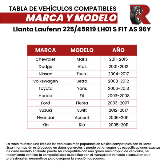 Llanta Laufenn 225/45R19 LH01 S FIT AS 96Y