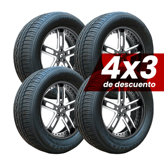 Paquete de 4 Llanta Bridgestone 205/55R16 91V Turanza ER300