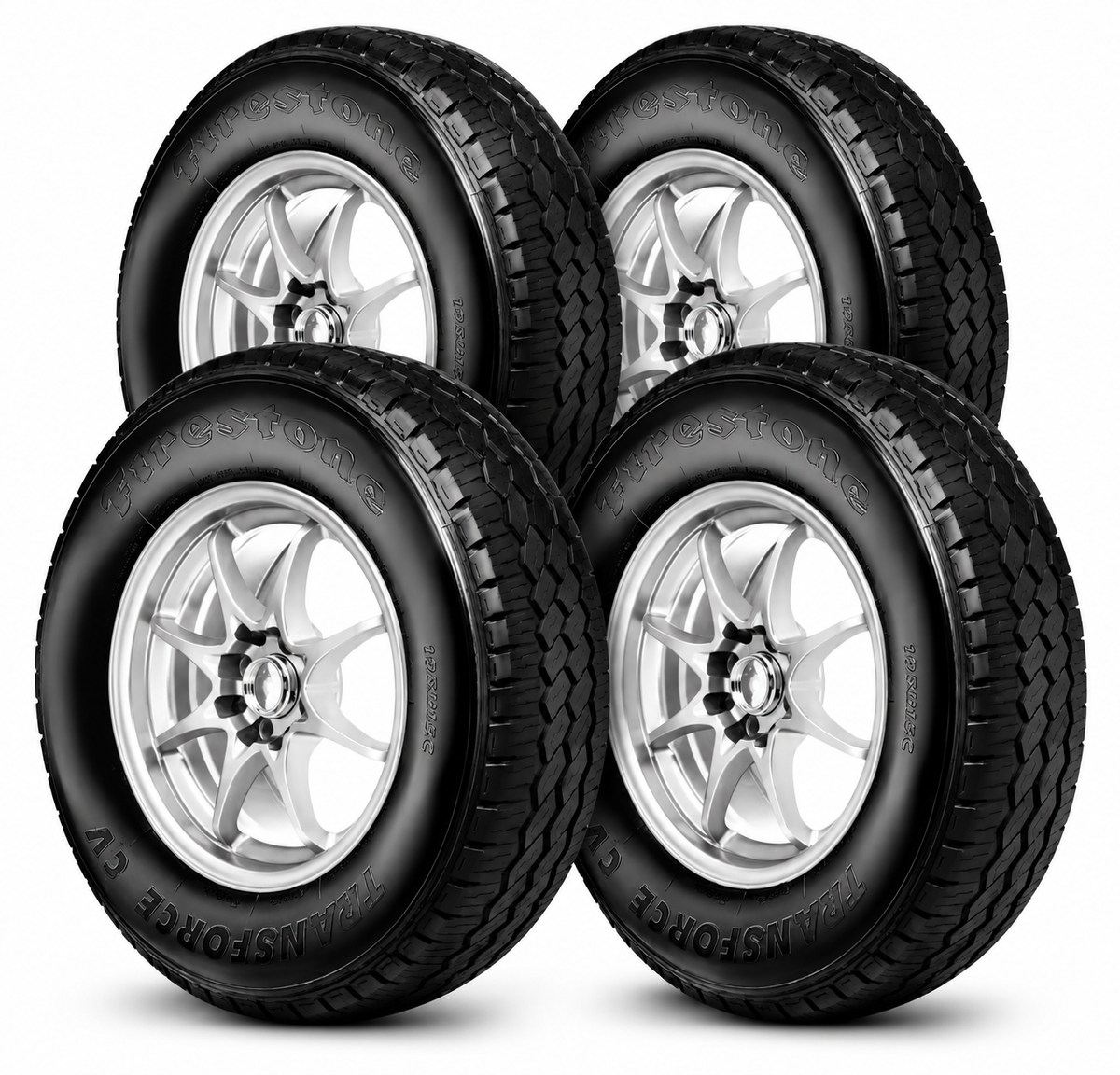 Paquete de 4 Llantas Firestone Transforce CV 195R15C 106/104R