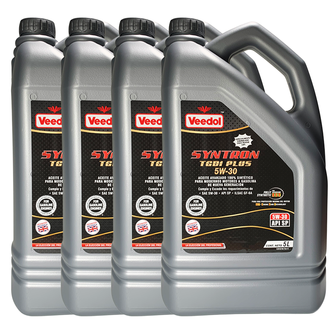 ACEITE SINTETICO VEEDOL SYNTRON TGDI PLUS 5W30 SP CJ 4/5L